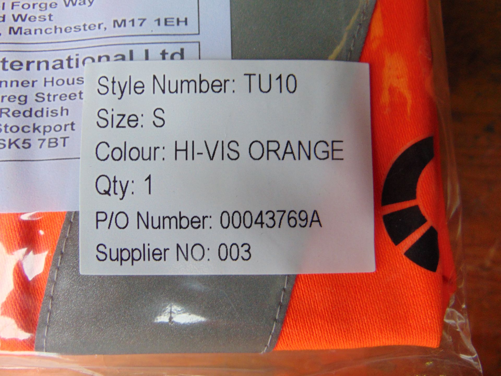 6 x Unissued Orange Hi-Viz Vests - Size Small - Image 6 of 7