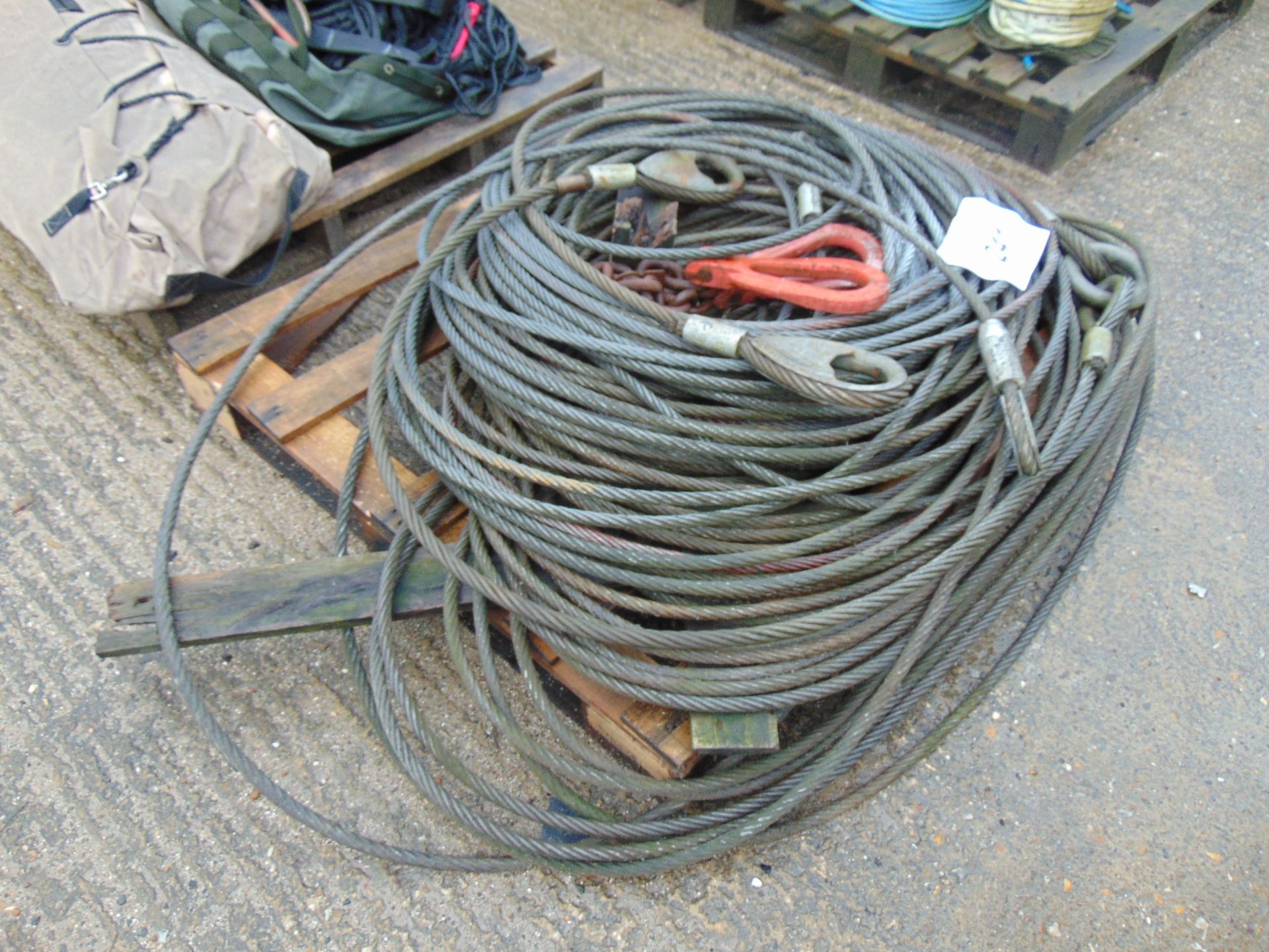 1 x Pallet Steel Winch Rope, Lifting Chains etc - Image 4 of 4