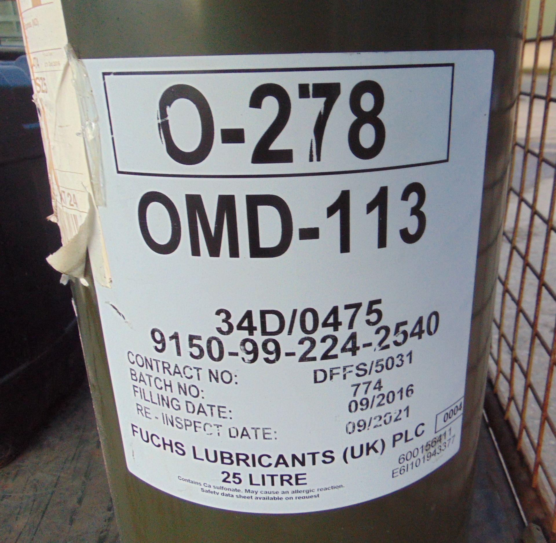 2 x 25 Litre Drums of Fuchs OMD-113 (O-278) Oil - Image 2 of 3