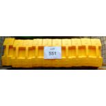 10 x New Unused Empty Yellow Plastic Carry Cases