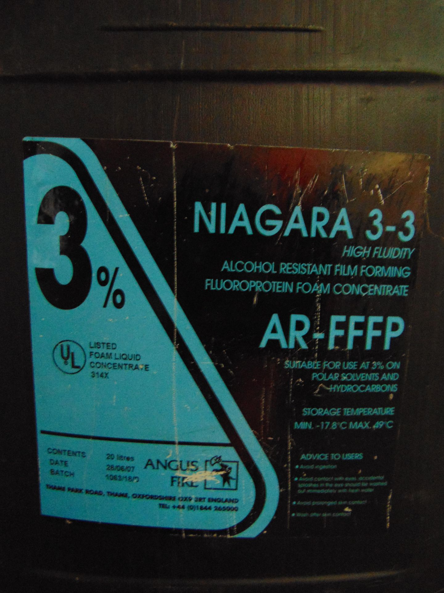 Niagara Foam Concentrate Liquid - Approx. 30 x 20 Litre Drums - Image 5 of 5