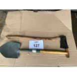 Hickory Handle Jeep Axe and T Handle Jeep Shovel