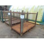 Heavy Duty MoD Steel Stacking Stillage with removeable side bars and corner posts.