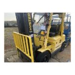 HYSTER 2.5XM DIESEL FORK LIFT 3 STAGE CONTAINER LIFT MAST W. SIDE SHIFT FULL FREE LIFT MOD STOCK