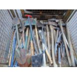 1 x Stillage 30+ British Army Pioneer Picks, Shovels, Axes and Sledge Hammers