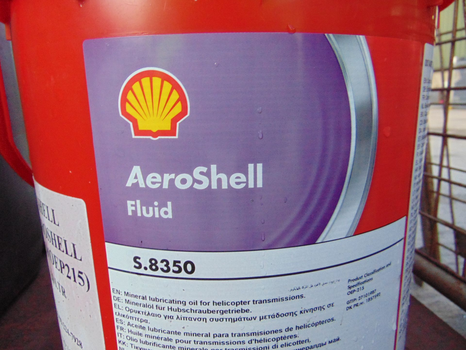2 x 20 Litre Drums of Aero Shell S.8350 Helicopter Turbine oil Etc MOD Reserve Stock - Image 2 of 3