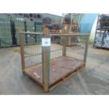 Heavy Duty MoD Steel Stacking Stillage with removeable side bars and corner posts.