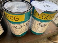 2X 5kgs DRUMS OF MOLYCOTE LONG TERM 00 GREASE