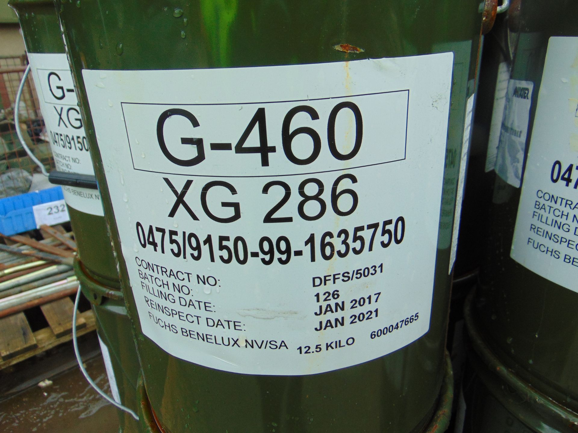 18 x 12.5 Kg Drums of G-460 XG-286 Marine Grease - Image 2 of 2