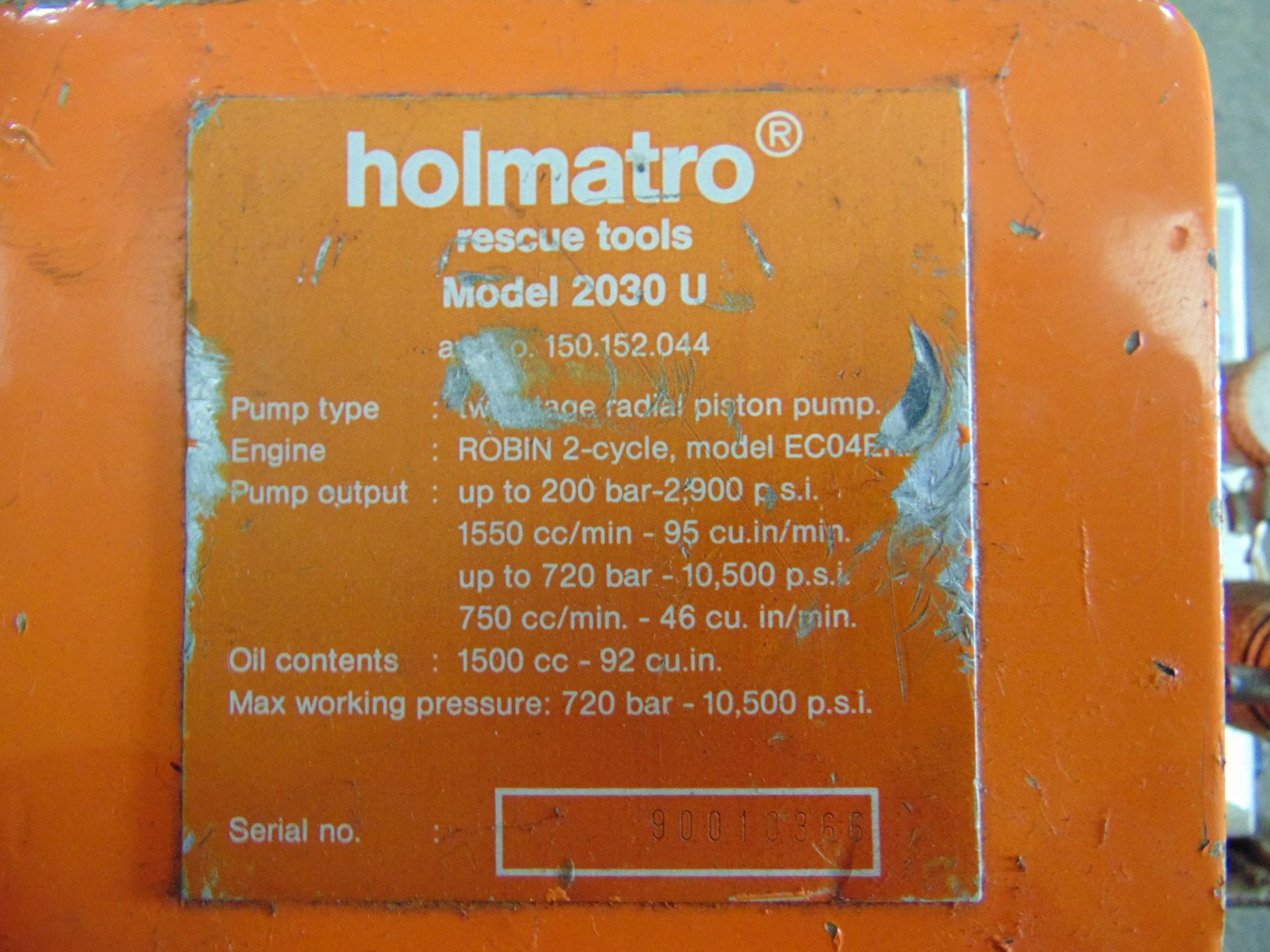 Holmatro 2030U Mobile Pump - Robin ECO4ER Petrol Engine - Image 8 of 8