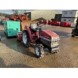 SHIBAURA P185 F STIGER 4x4 DIESEL COMPACT TRACTOR C/W 3 PT LINKAGE AND ROTAVATOR 785 hours