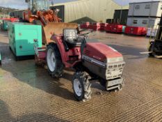 SHIBAURA P185 F STIGER 4x4 DIESEL COMPACT TRACTOR C/W 3 PT LINKAGE AND ROTAVATOR 785 hours