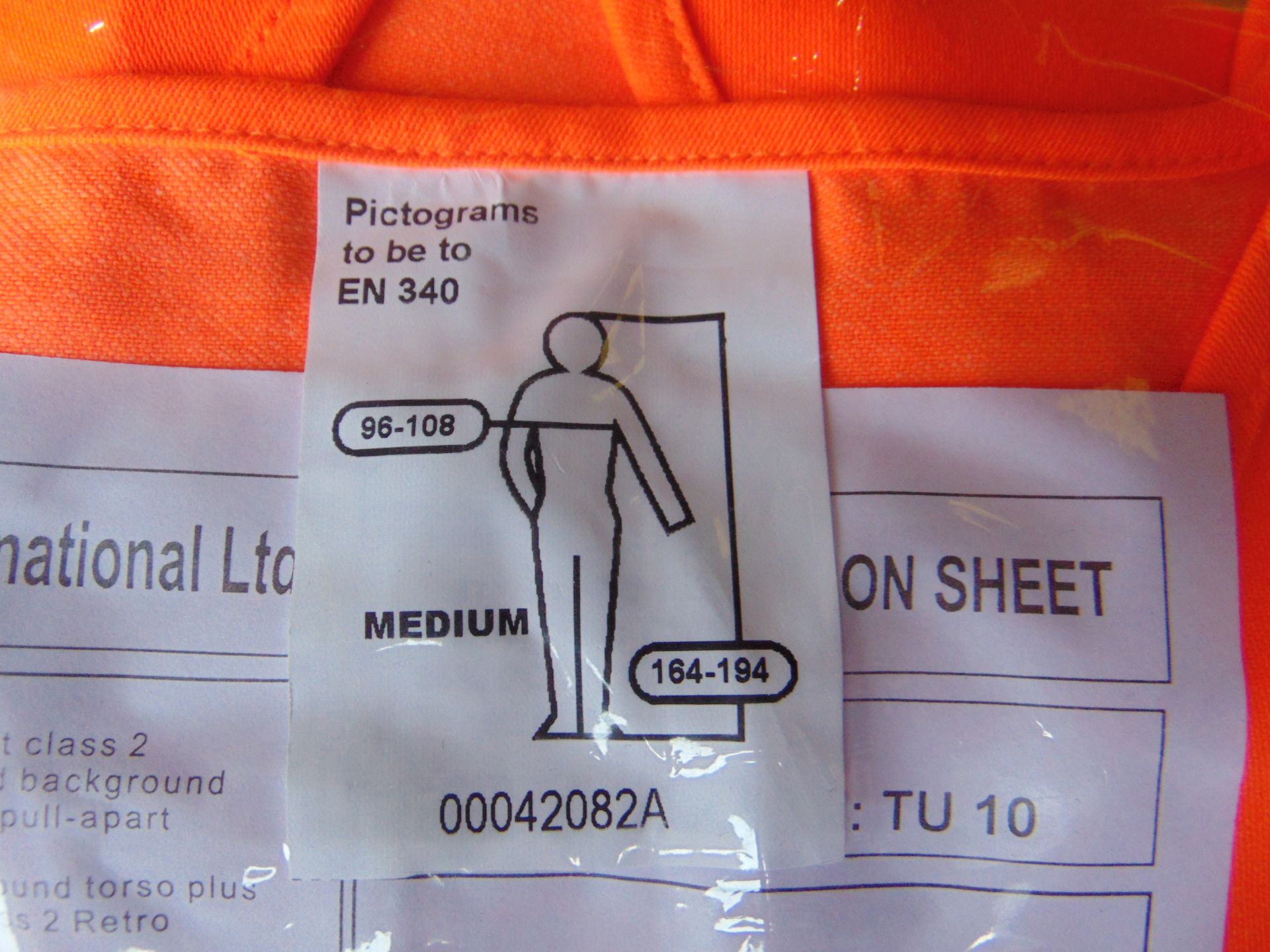 6 x Unissued Orange Hi-Viz Vests - Size Medium - Image 7 of 7