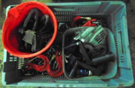 Assortment of Jaws of Life Accessories inc Chains, Clutches, Latch Hooks ect