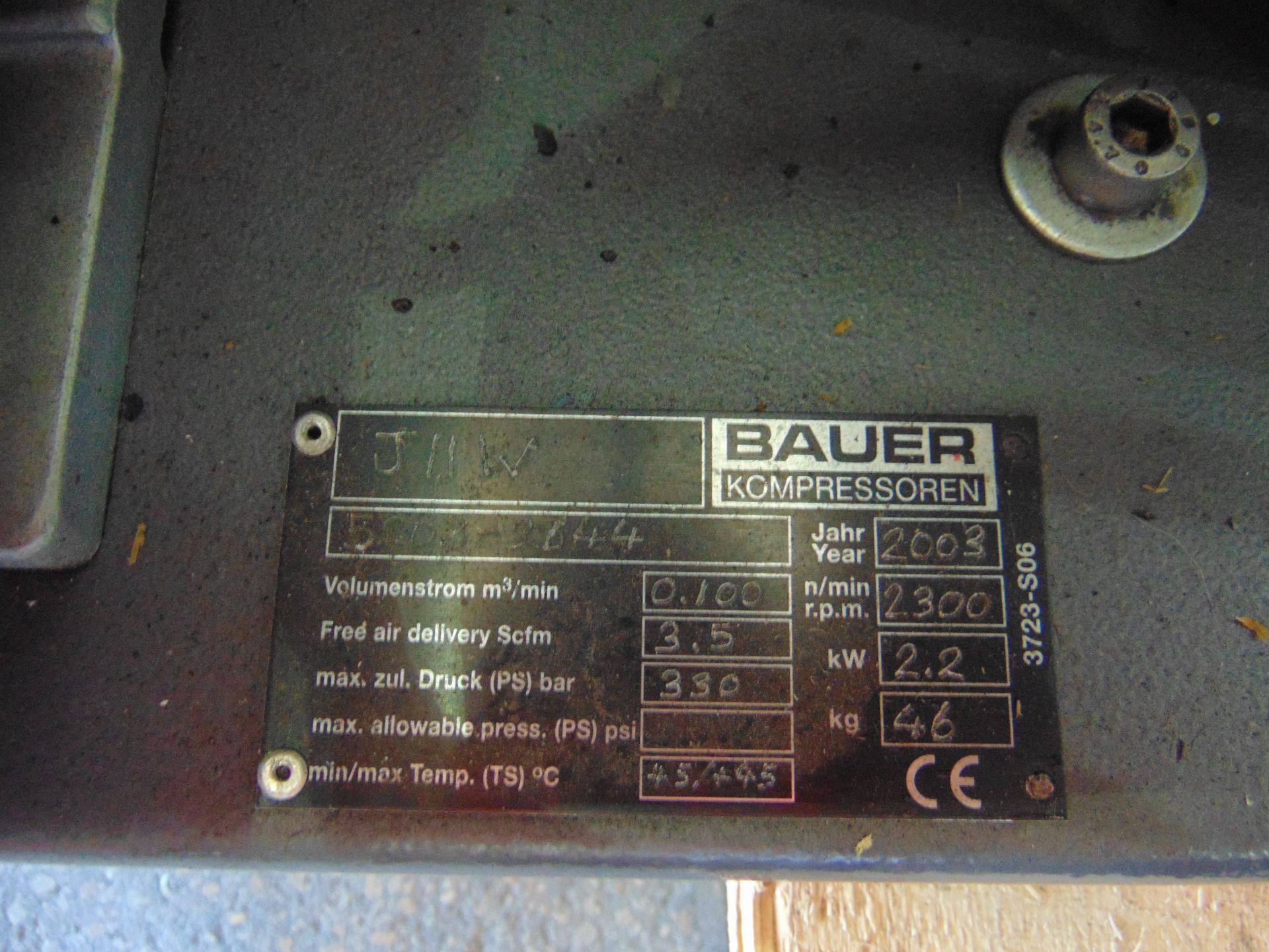 2 x Bauer Junior II Portable Single Phase Electric Air Compressor - Image 10 of 11