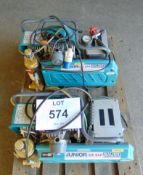 2 x Bauer Junior II Portable Single Phase Electric Air Compressor