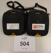 2 x Physio-Control Lifepak CR Plus Defibrillator Units - Fully Automatic