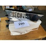 4X NEW UNISSUED VEHICLE STAINLESS STEEL RECOVERY SIGNS