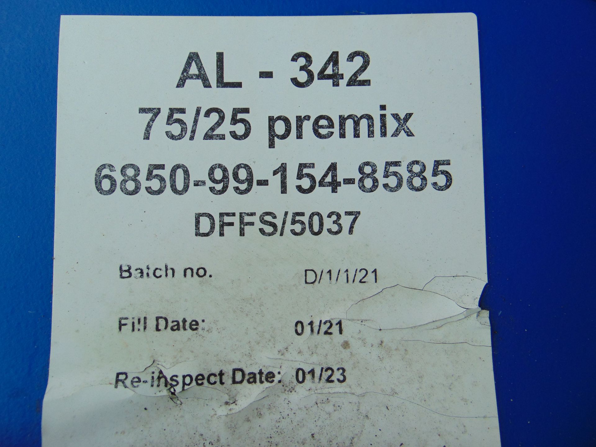 1 x 205 Litre Drum of Anti-Freeze AL-342 Pre-Mix 75/25 Unissued MoD Reserve Stock - Image 3 of 3