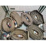 6 x Lengths of Lay Flat Hose c/w Couplings