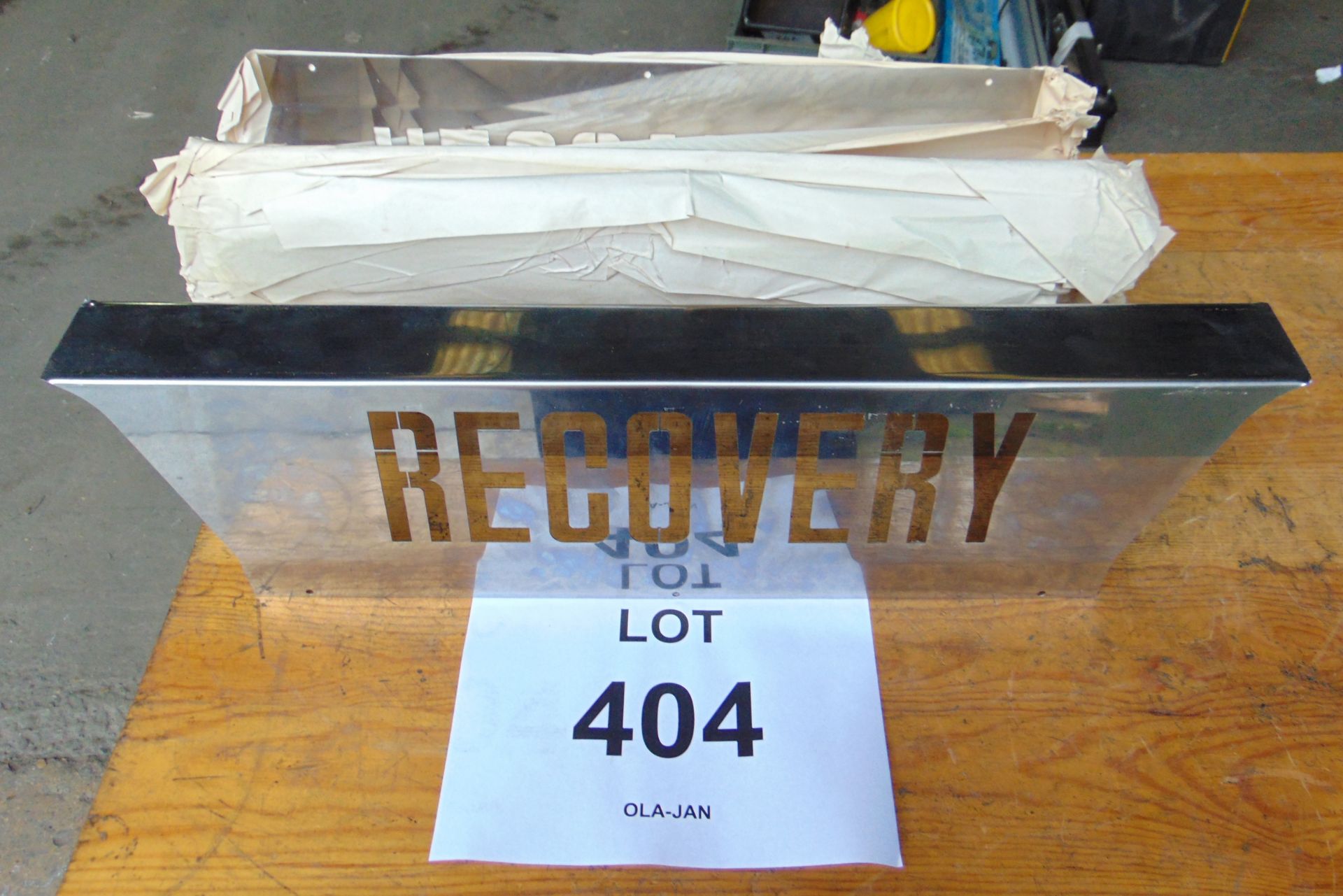 10 x Stainless Steel "RECOVERY" Signs