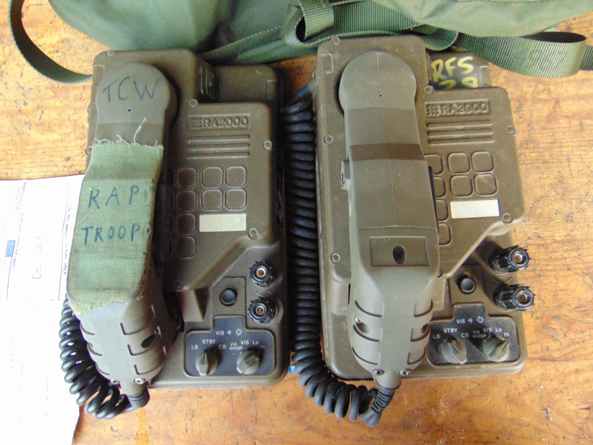 2 x Field Telephone Combat PTC 414 Racal 2000 c/w Bags - Image 4 of 7