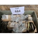 LARGE BOX OF NEW MOD STOCK BOLTS AS SHOWN QUANTITY NOT COUNTED