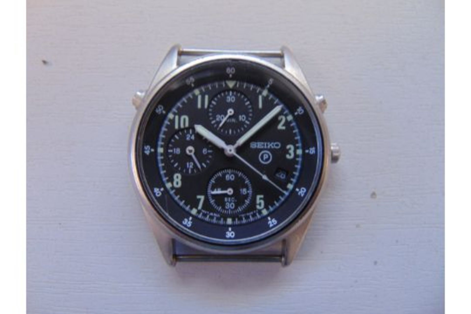 Seiko Gen 2 Pilots Chrono (Date adjust) RAF Tornado Force Issue, Nato Numbers, Date 1995, S/N 3092 - Image 4 of 5