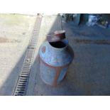 Galvanised Antique 5 gall Milk Churn