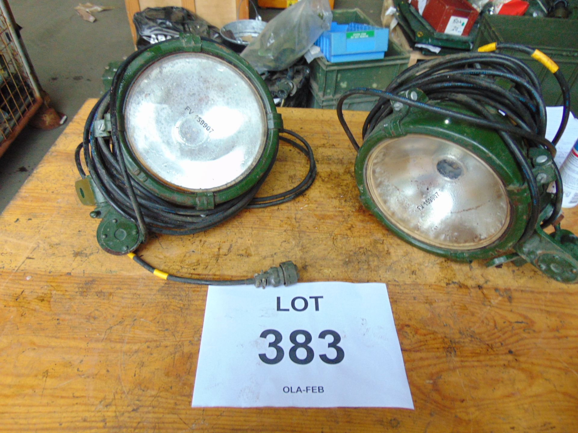 2 x FV159907 Vehicle Spot Lamp c/w Bracket and Leads - Image 7 of 7