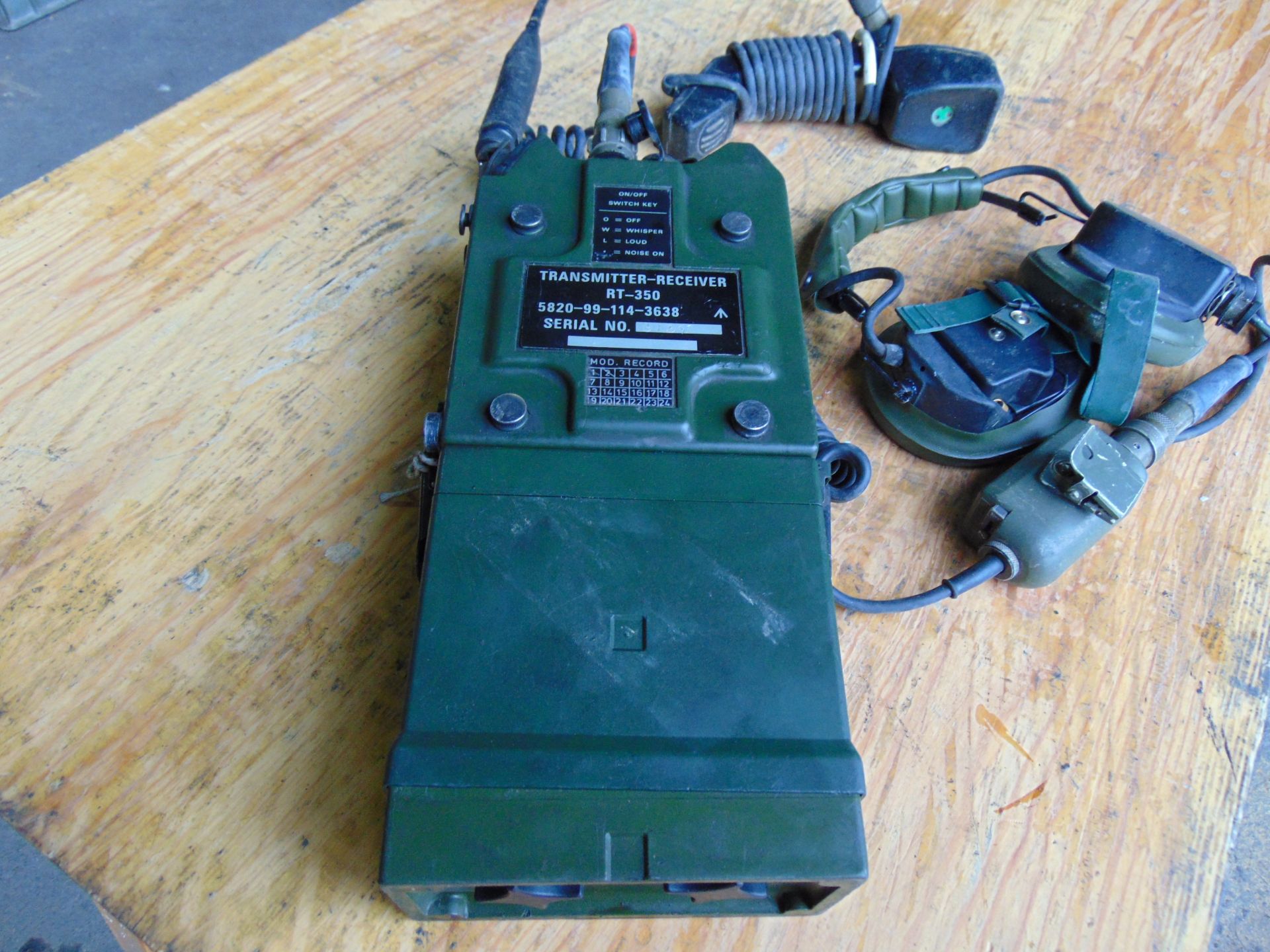 Nice Clansman UK/RT 350 Transmitter Receiver c/w Accessories and Battery as Shown - Image 7 of 7