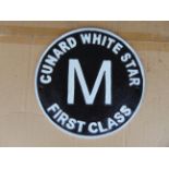 Titanic Cunard White Star First Class Hand Painted Cast Iron Wall Plaque 25cms Dia