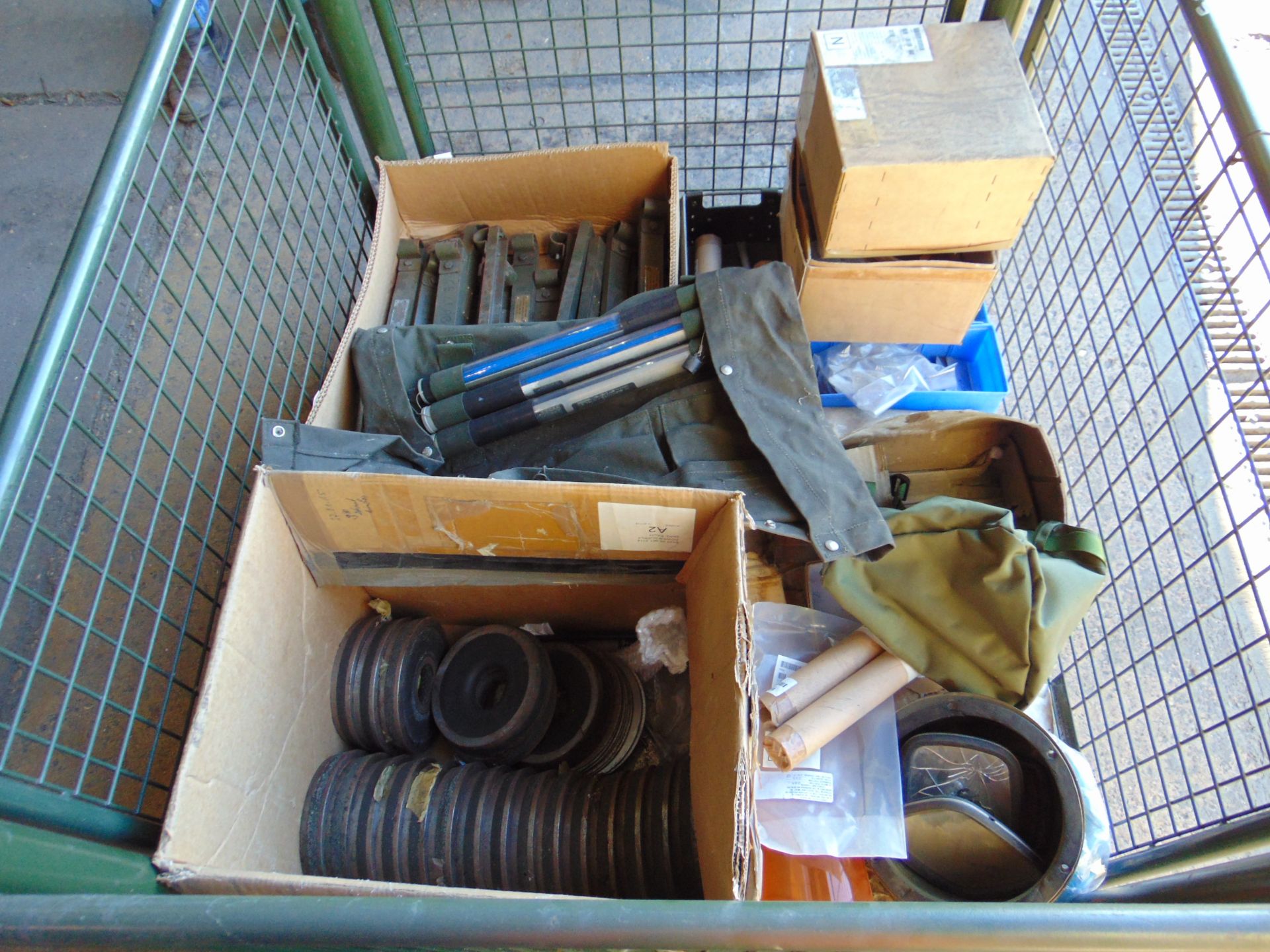 Stillage of Vehicle FV Spares inc. Lifting Frames, Gun Spares, Inspection Lamps ect. - Image 2 of 6