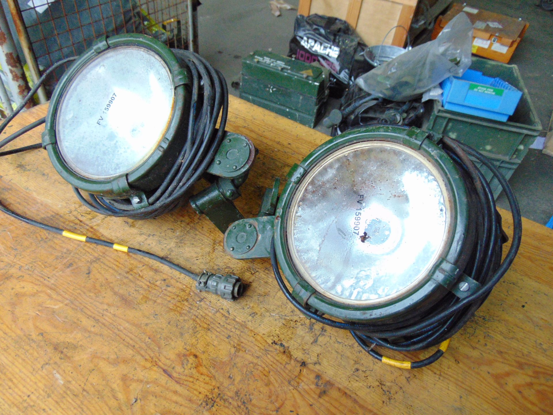 2 x FV159907 Vehicle Spot Lamp c/w Bracket and Leads - Image 2 of 7