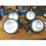 4 x FV159907 Vehicle Spot Lamp c/w Bracket and Leads