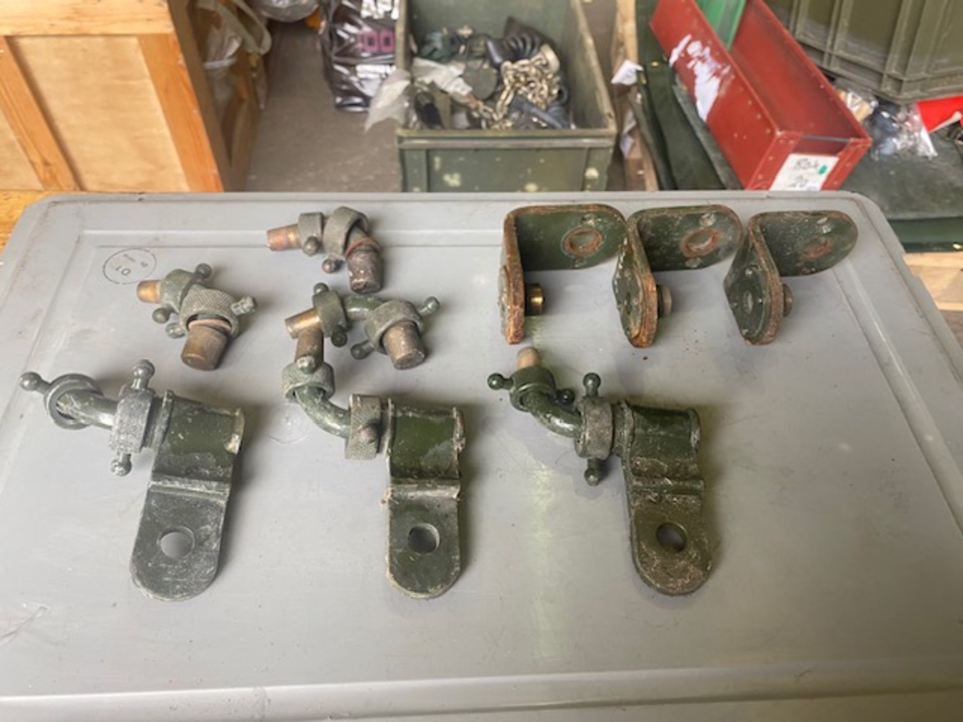 9 x Very Rare FV / Vehicle Spot Lamp Brackets Champ / Land Rover / Ferret etc etc - Image 2 of 4