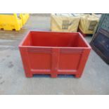Plastic Storage Pallet Box Container c/w Cover, Size 105cm x 65cm x 70cm
