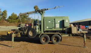 Telescopic Mast Trailer - Air Operated - 50 KVA Silenced Perkins Diesel Engine V low hours From MOD