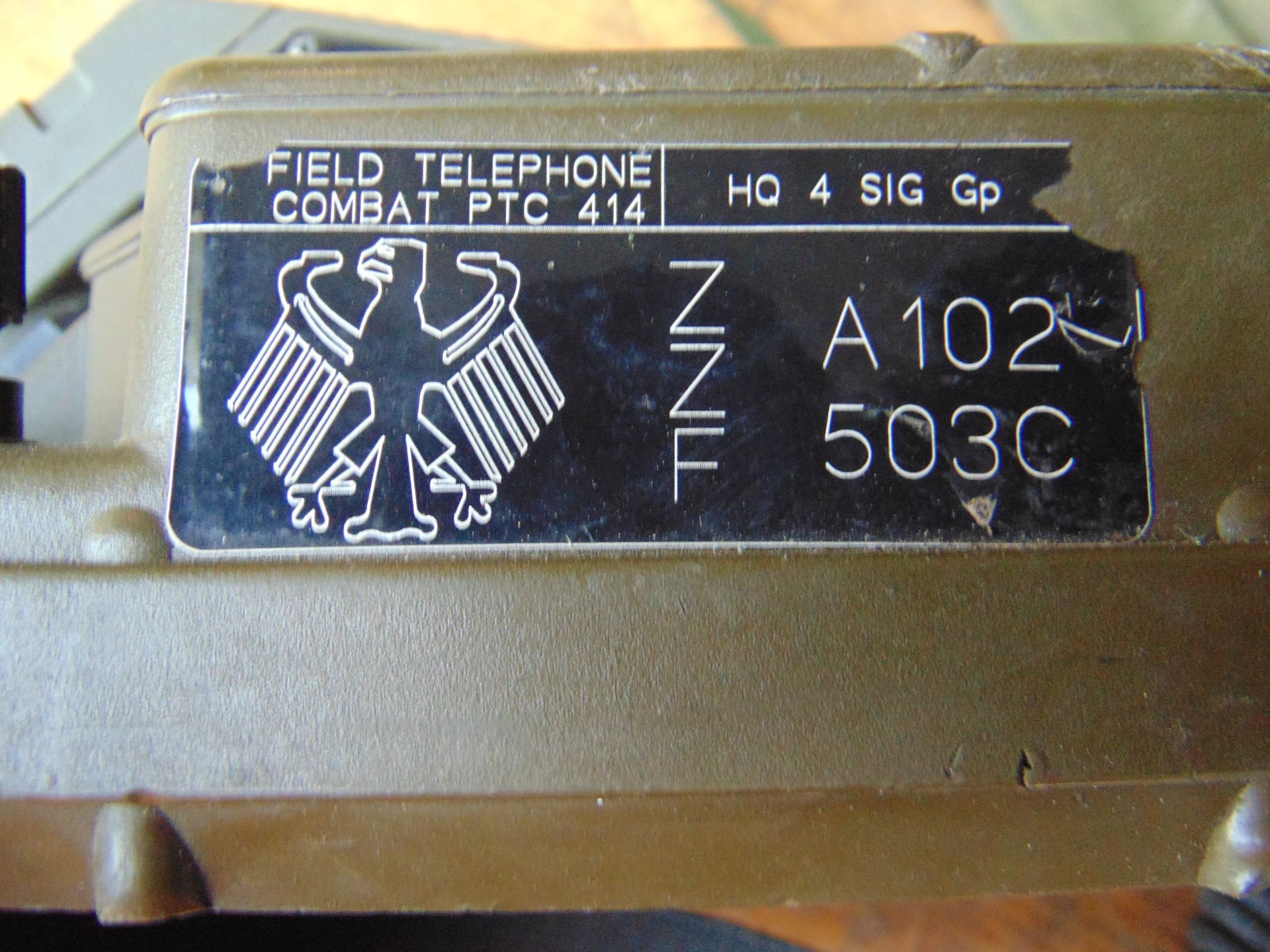 2 x Field Telephone Combat PTC 414 Racal 2000 c/w Bags - Image 5 of 7