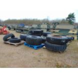 18 x Various Tyres and Spare Wheels Inc Michelin, Continental, Goodyear etc