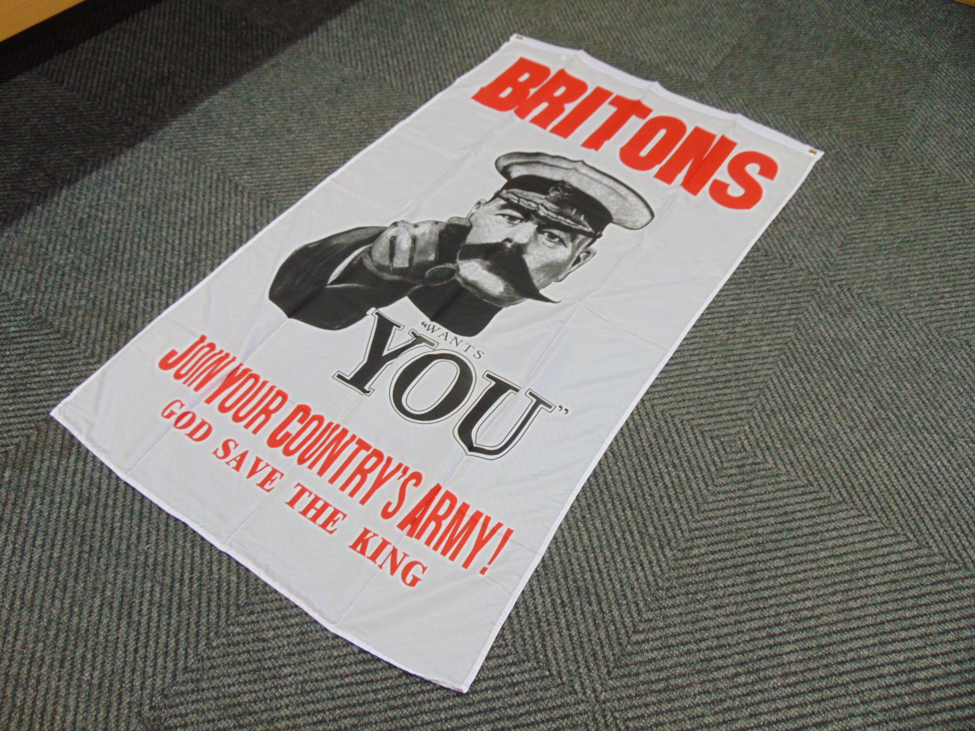 Lord Kitchener Needs You Flag - 5ft x 3ft with Metal Eyelets. - Image 2 of 4