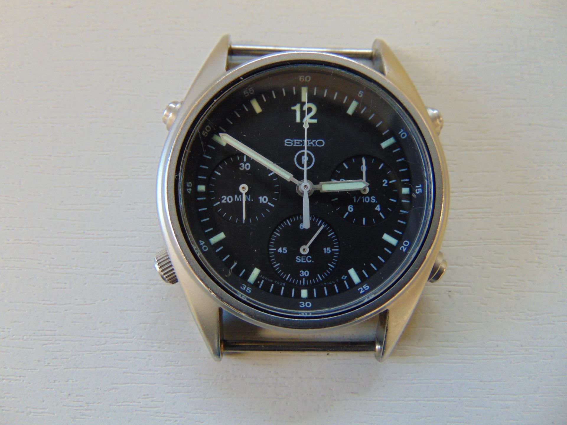 Rare Seiko Generation 1 Aircrew Chrono RAF Harrier Force Issue Nato Marks, Date 1988 - Image 3 of 6