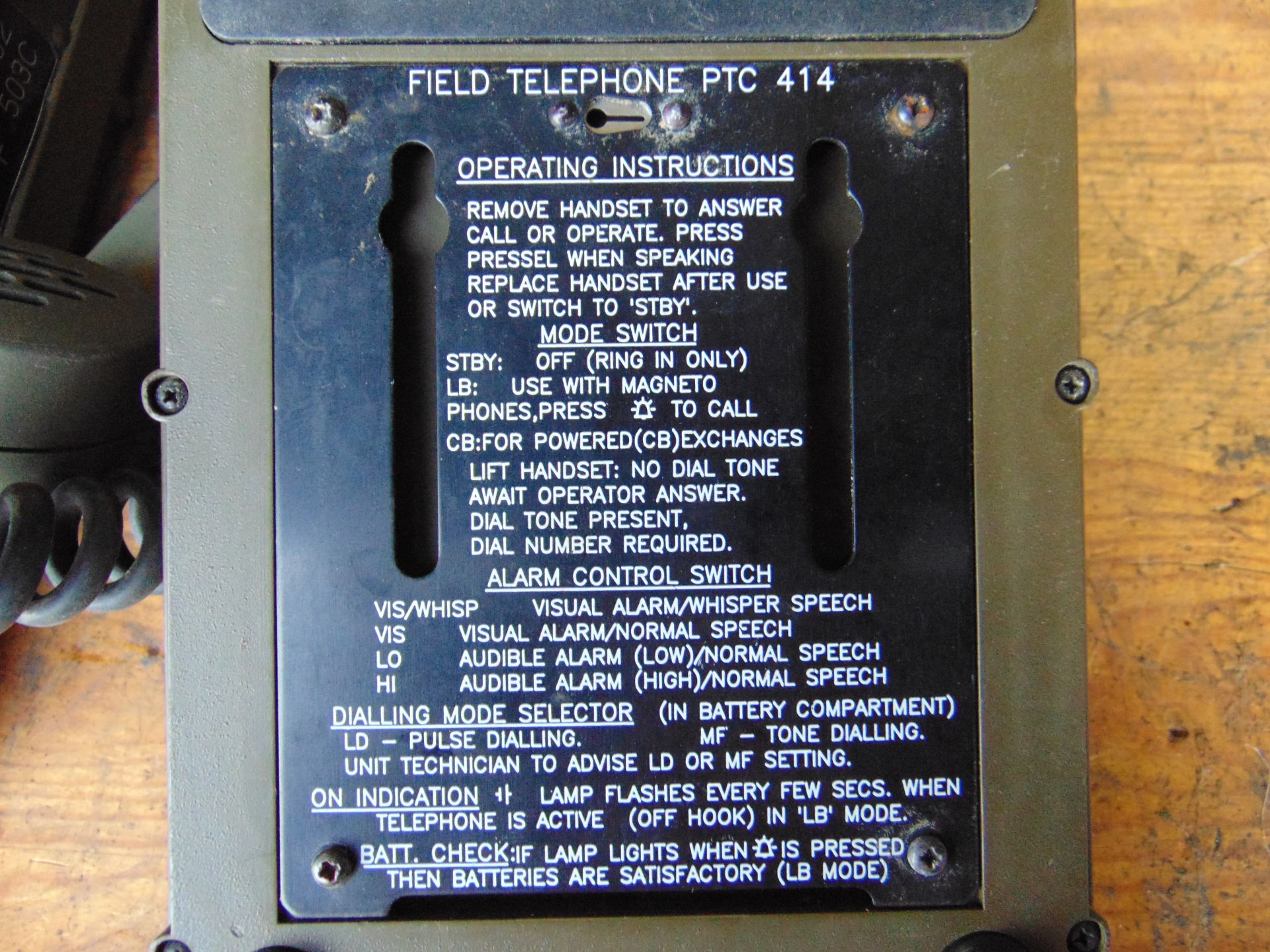 2 x Field Telephone Combat PTC 414 Racal 2000 c/w Bags - Image 7 of 7