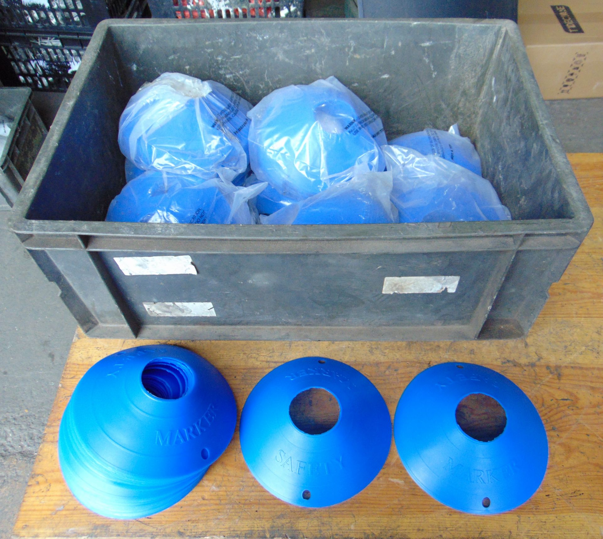 New Unissued Approx. 200 Blue Plastic Safety Markers