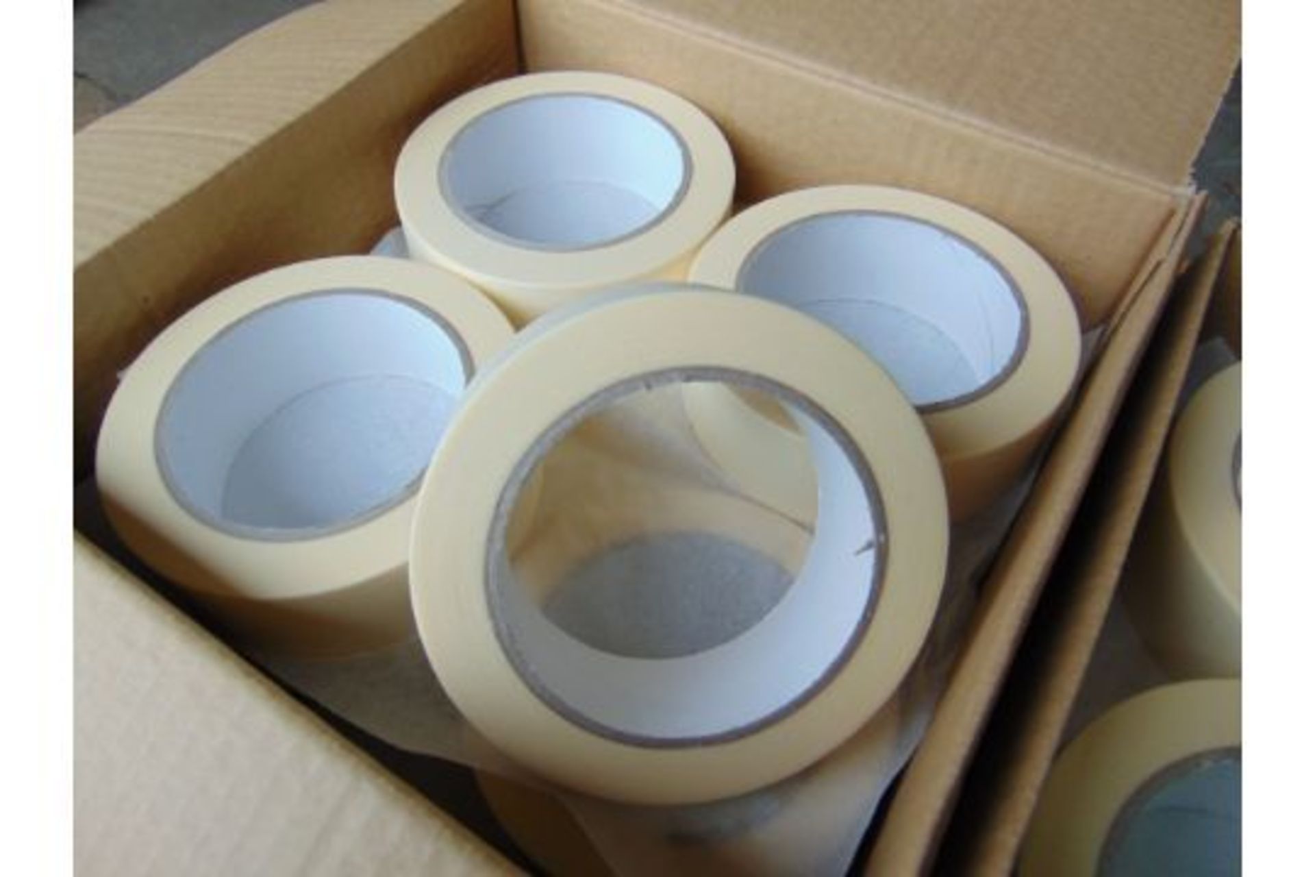 48 Rolls of Masking Tape - 36mm x 50m New from UK MOD - Image 3 of 6