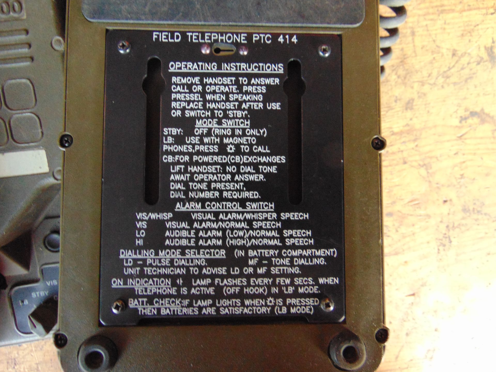 2 x Field Telephone Combat PTC 414 Racal 2000 c/w Bags - Image 6 of 7