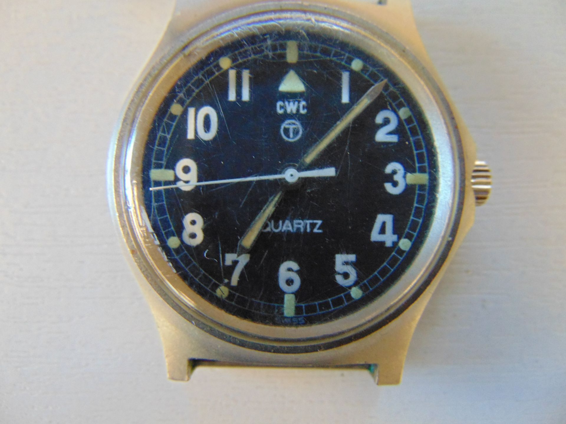 Rare CWC (Cabot Watch Co Switzerland Fat Boy British Army Service Watch, Date 1980 - Image 2 of 4