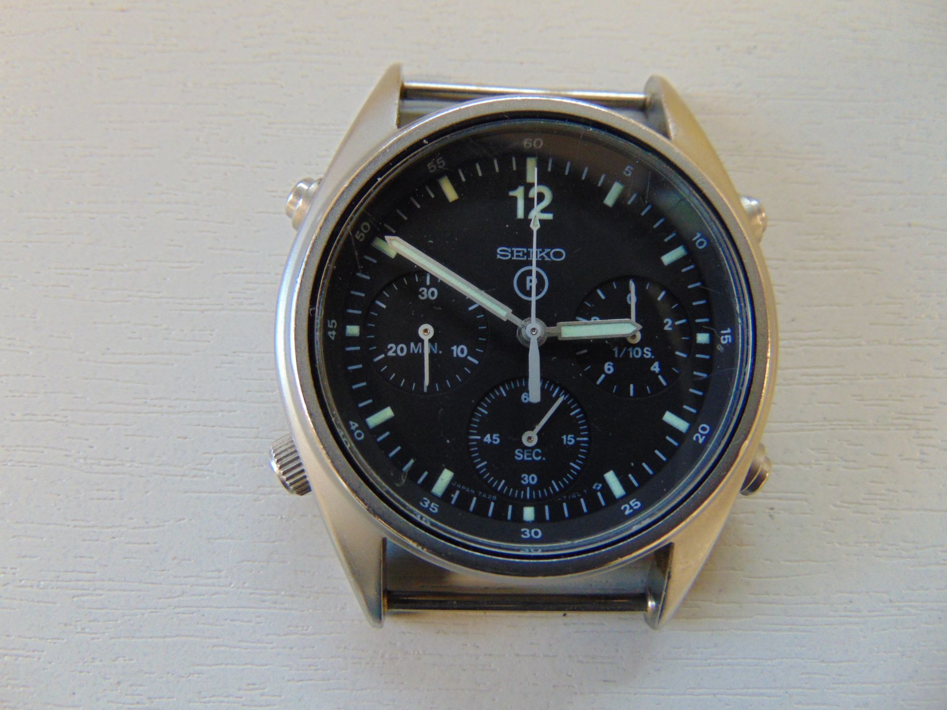 Rare Seiko Generation 1 Aircrew Chrono RAF Harrier Force Issue Nato Marks, Date 1988 - Image 4 of 6