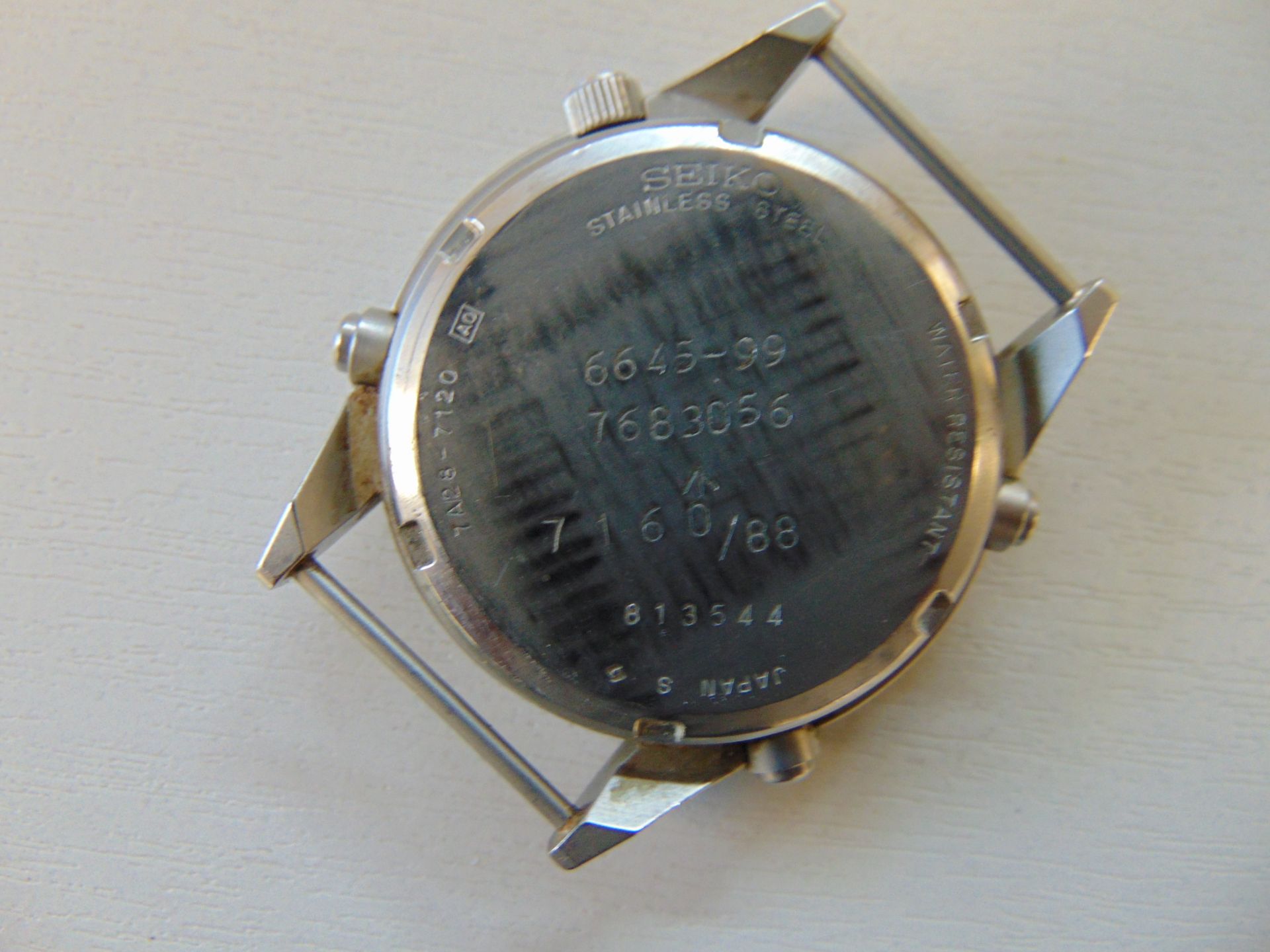 Rare Seiko Generation 1 Aircrew Chrono RAF Harrier Force Issue Nato Marks, Date 1988 - Image 5 of 6