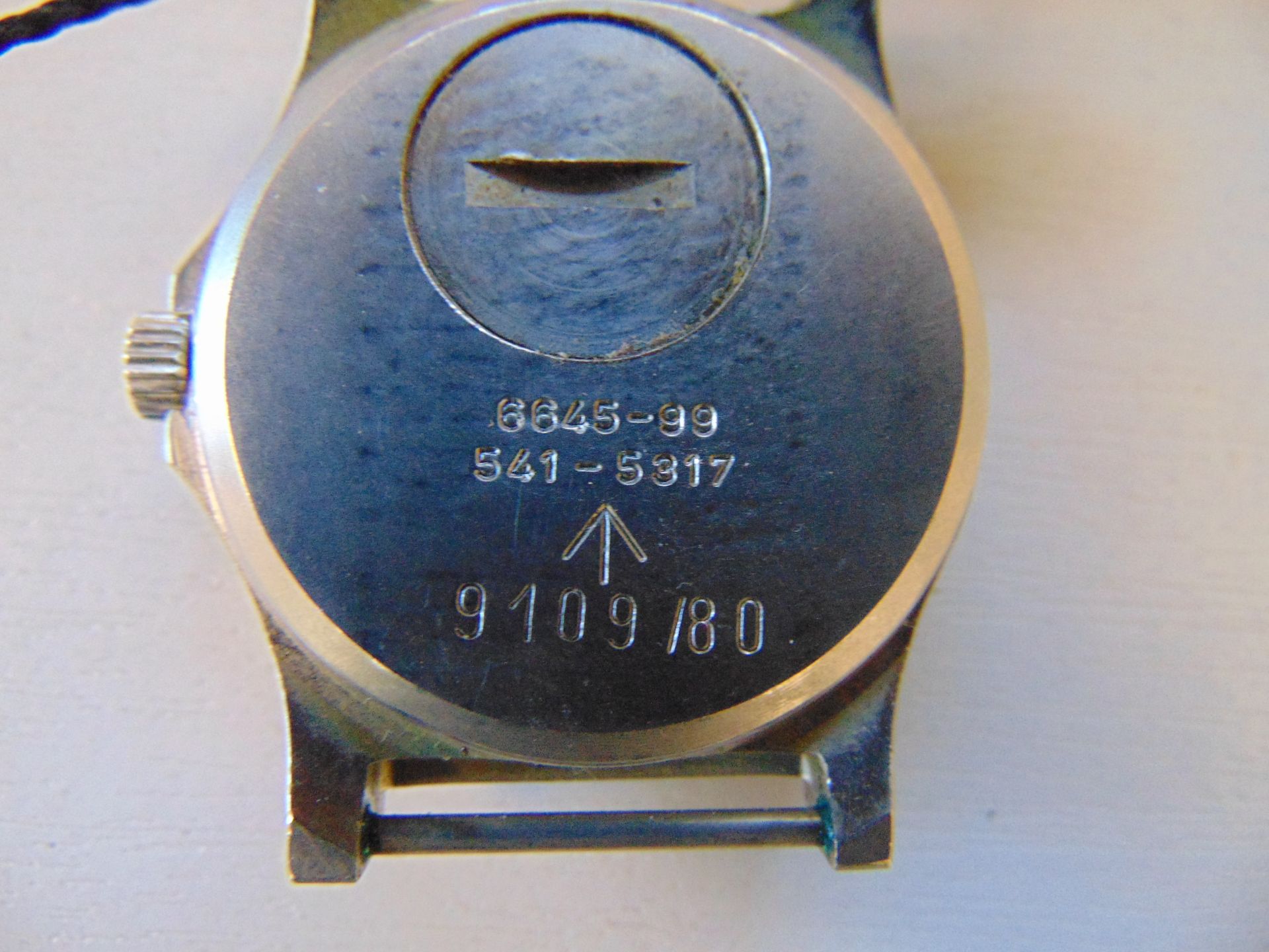 Rare CWC (Cabot Watch Co Switzerland Fat Boy British Army Service Watch, Date 1980 - Image 3 of 4